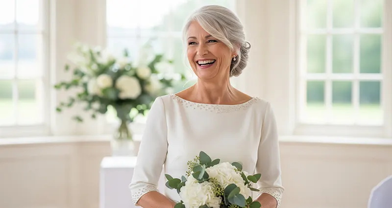 Simple and Elegant Civil Wedding Dresses for Women Over 50 in Malang