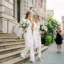 Chic White Bridal Jumpsuits for Courthouse Civil Weddings