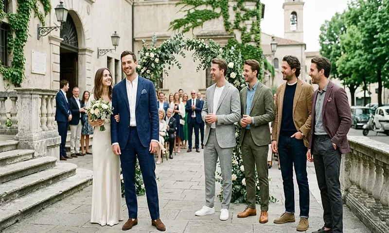 Modern Casual Men’s Suit Ideas for a Civil Wedding Ceremony