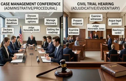The Difference Between a Case Management Conference and a Civil Trial Hearing